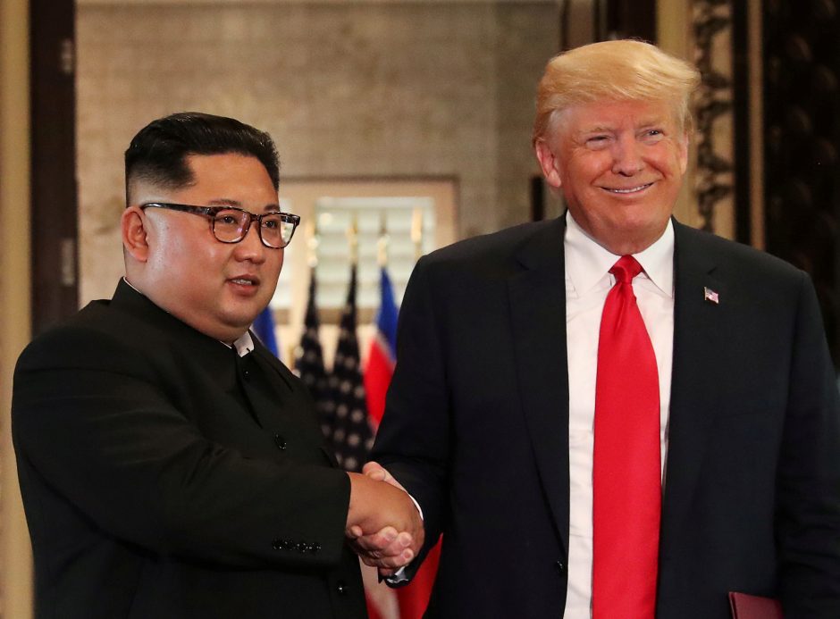 Pietų Korėjos prezidentas: Kim Jong Unas nori antro susitikimo su D. Trumpu