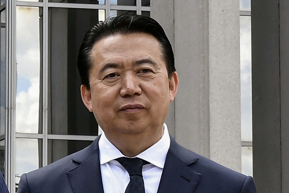 Kinija oficialiai areštavo buvusį Interpolo vadovą