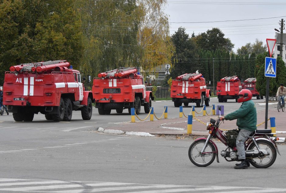 Gaisro židiniai Ukrainos šaudmenų sandėlyje likviduoti