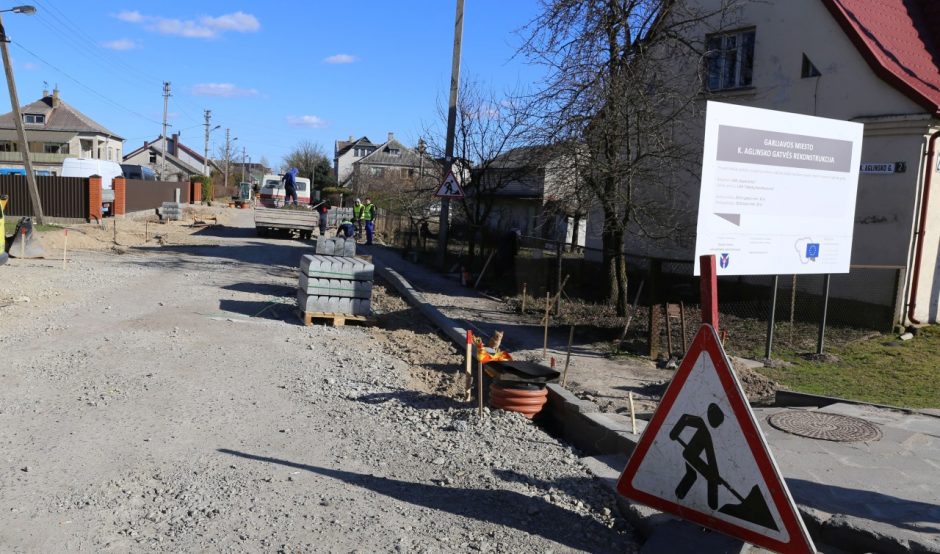 Įsibėgėjo K. Aglinsko gatvės rekonstrukcija Garliavoje