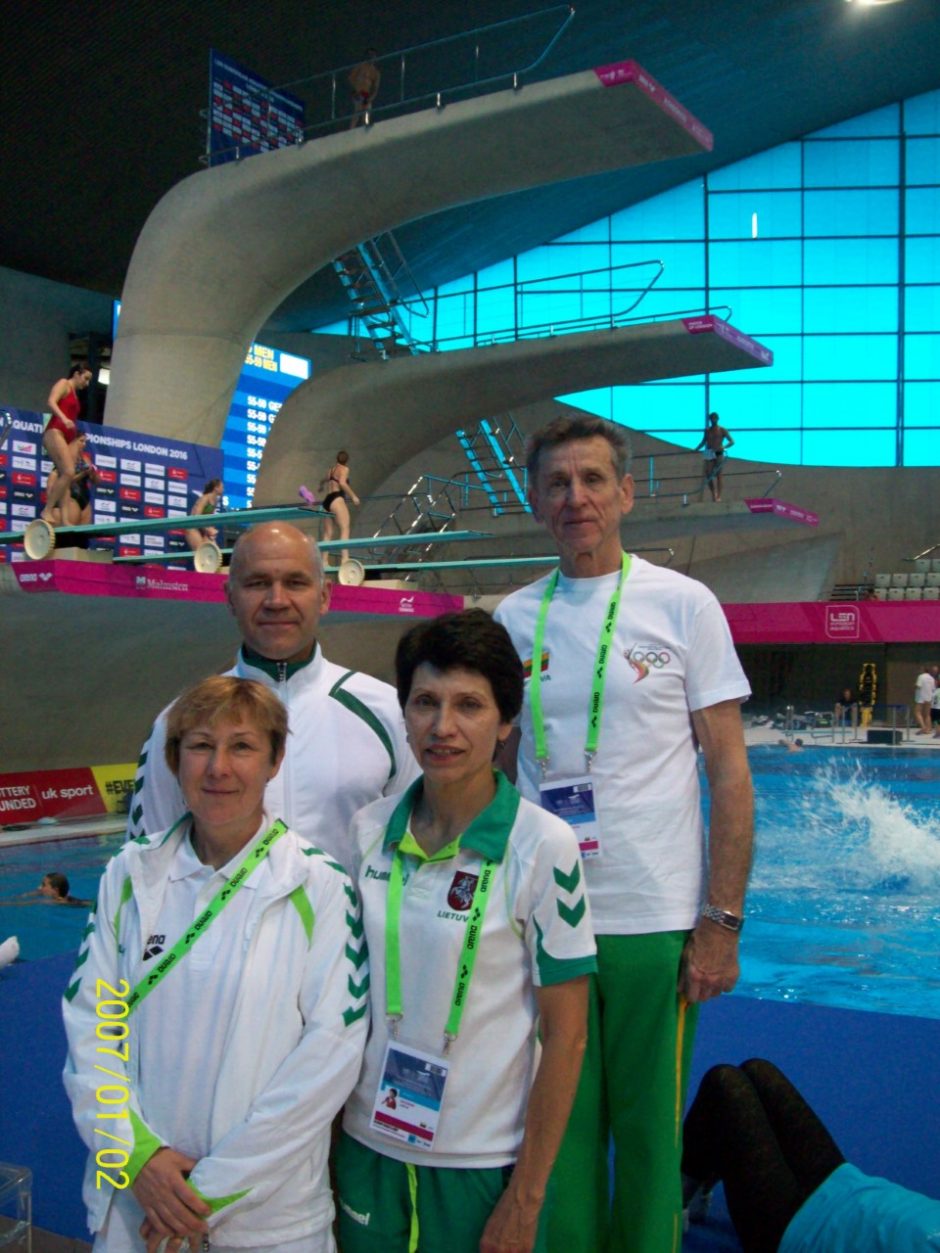 Šuolių į vandenį Europos čempionate Londone – lietuvių veteranų triumfas