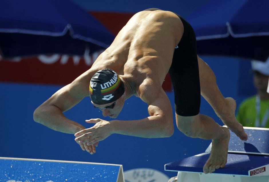 M. Sadauskas pasaulio čempionato 100 m laisvu stiliumi rungtyje 31-ąją poziciją pasidalijo su Azijos atstovais