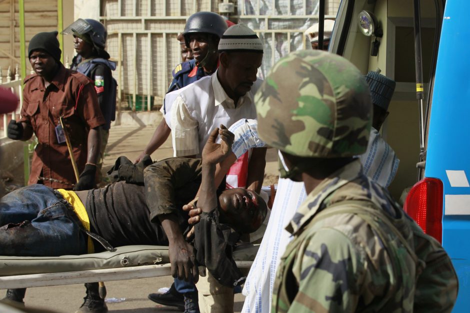 Nigerijos stadione, kuriame lankėsi prezidentas, įvyko sprogimas