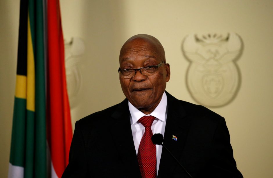 Korupcijos skandalų persekiojamas PAR prezidentas J. Zuma atsistatydina 