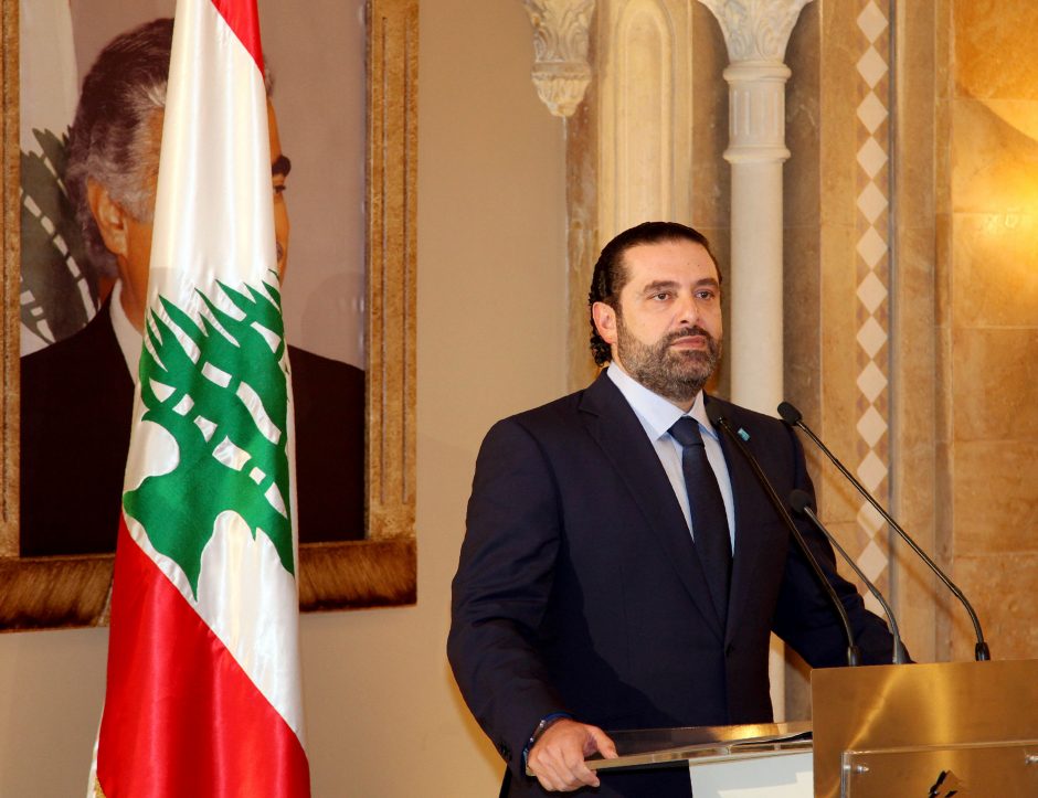 Libane S. Hariri palaikė generolo M. Aouno kandidatūrą rinkimams į prezidento postą