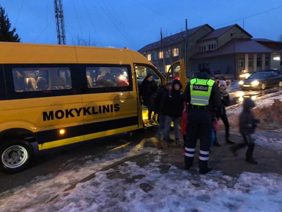 Kauno rajone tikrinti mokykliniai autobusai