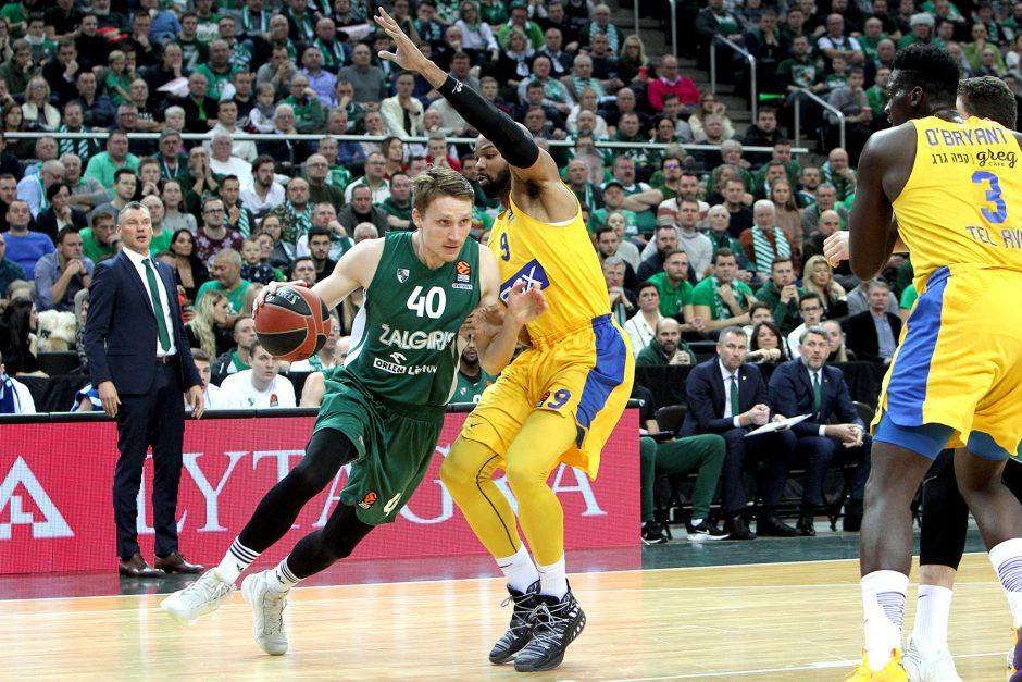 „Žalgiris“ po atkaklios kovos palaužė „Maccabi“ krepšininkus