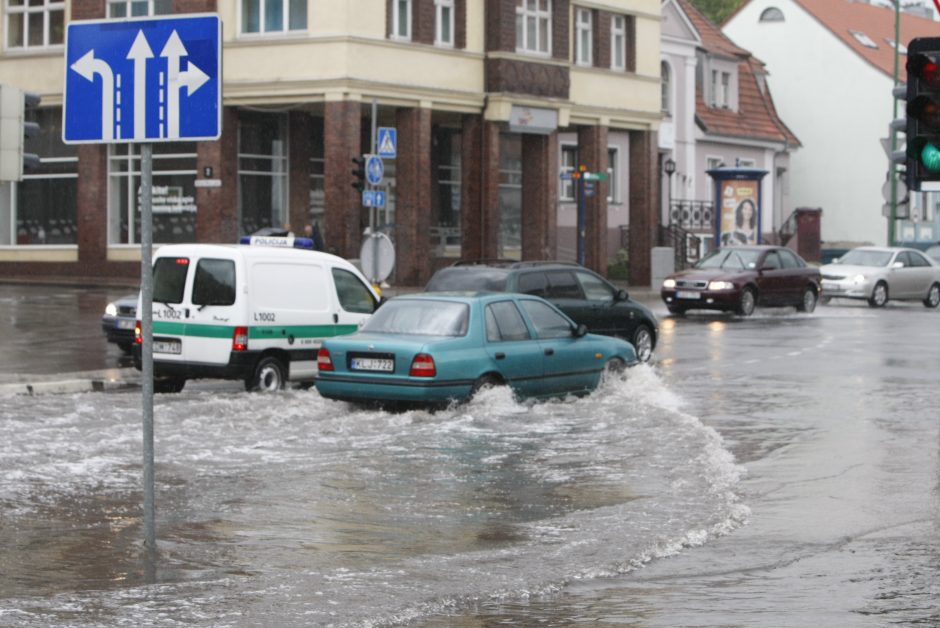 Uostamiestį skandino liūtis 