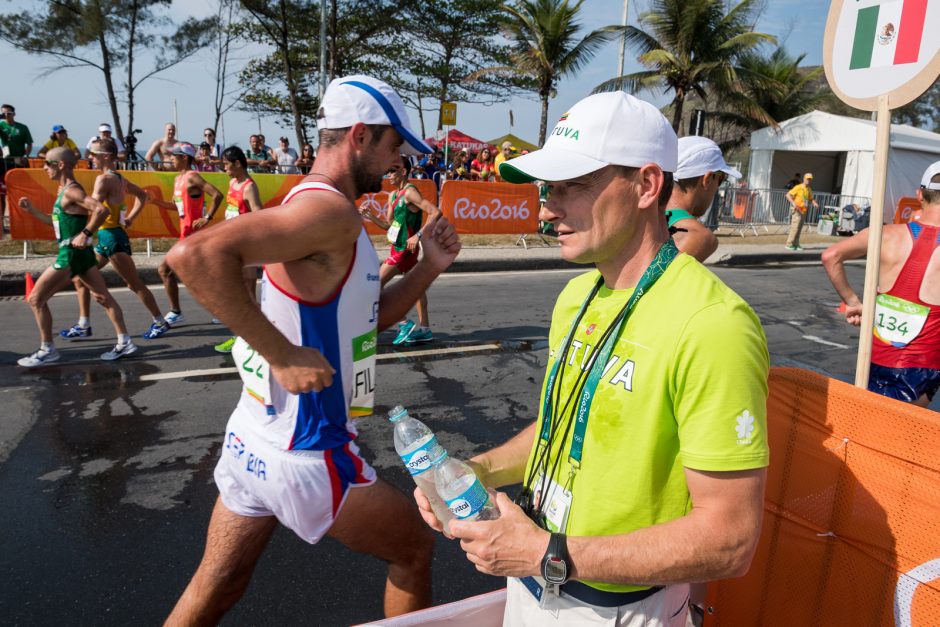 Olimpiados 50 km vyrų sportinio ėjimo rungtyje T. Šuškevičius liko 33–ias