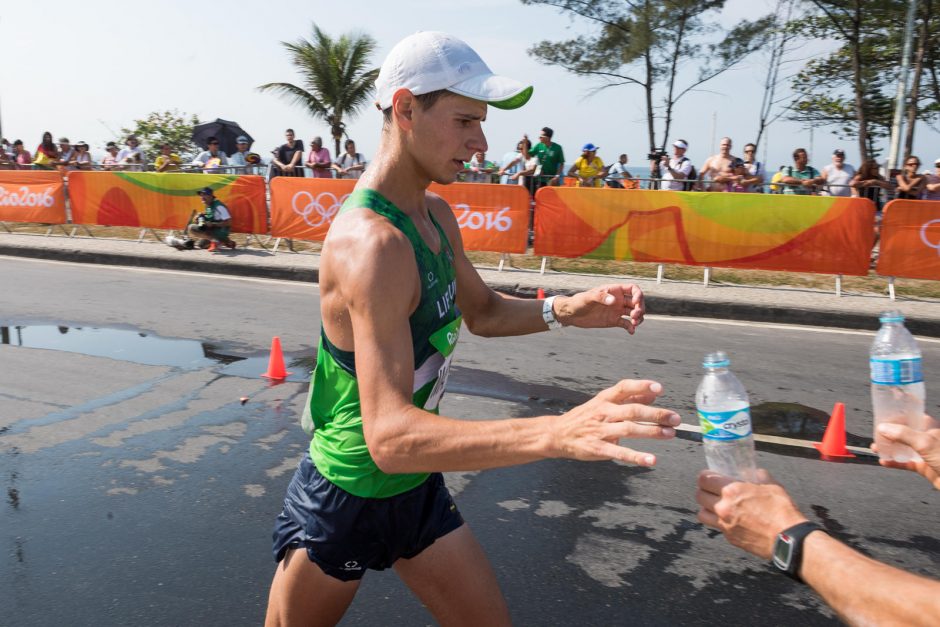 Olimpiados 50 km vyrų sportinio ėjimo rungtyje T. Šuškevičius liko 33–ias