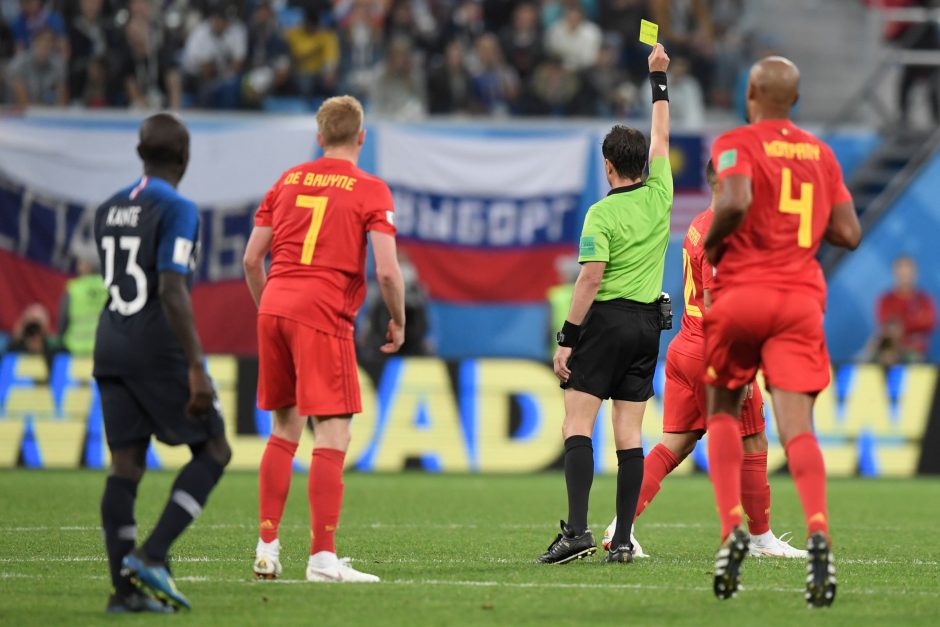 Pasaulio futbolo čempionato pusfinalis: Prancūzija - Belgija 1:0