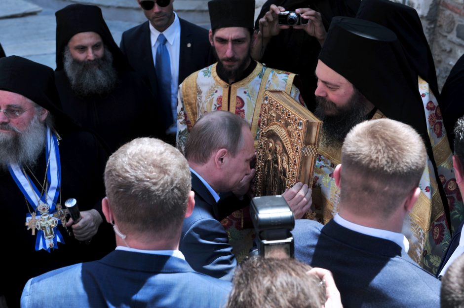 V. Putinas Graikijoje lankosi Atono kalno vienuolyne