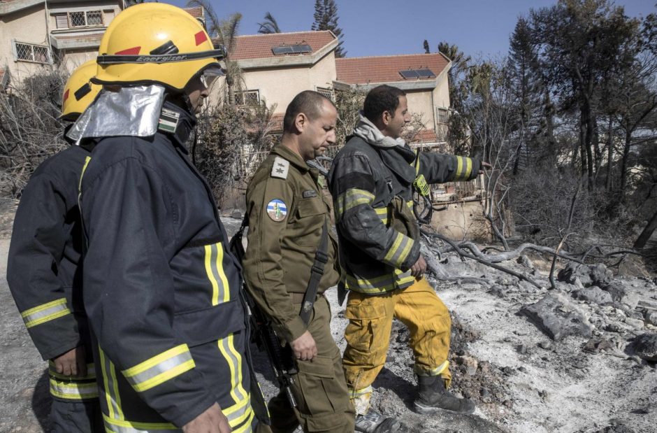 Gaisras Izraelyje numalšintas, sulaikyti penki įtariamieji