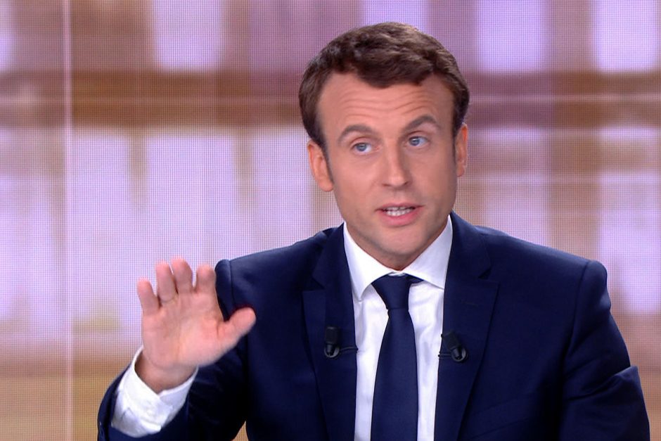 E. Macronas ir M. Le Pen susirungė aršiuose televizijos debatuose