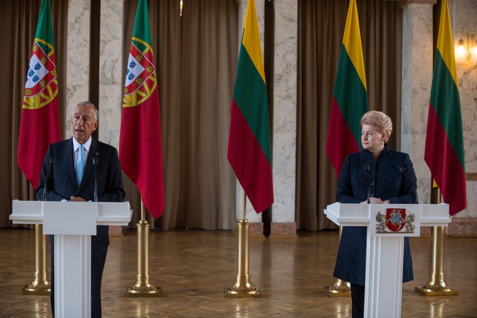 Lietuvos ir Portugalijos prezidentai Kaune kalbėjosi apie grėsmes