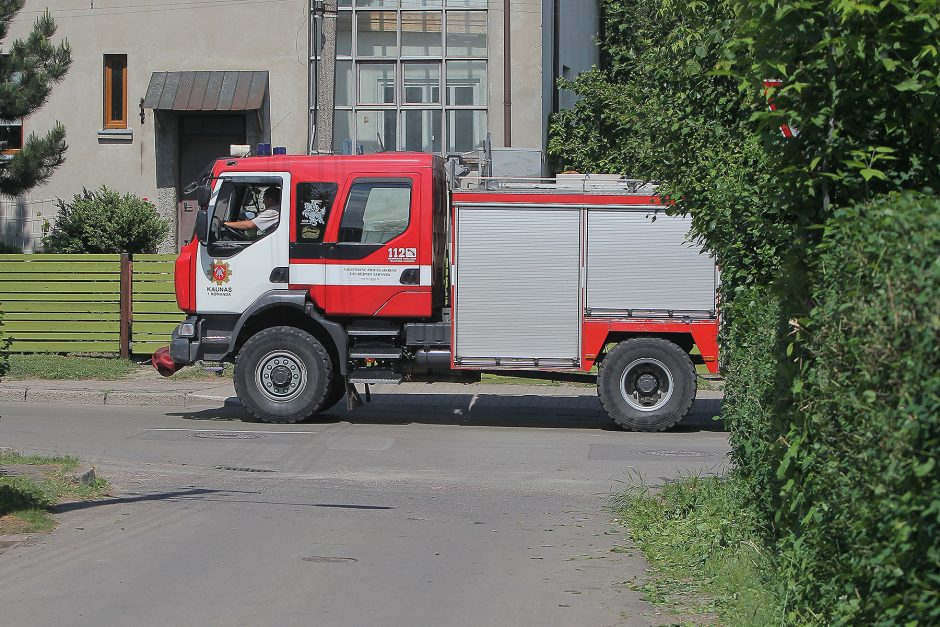 Ugniagesius ant kojų sukėlė gaisras Aleksote