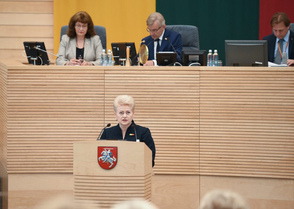 Devintasis D. Grybauskaitės metinis pranešimas Seime