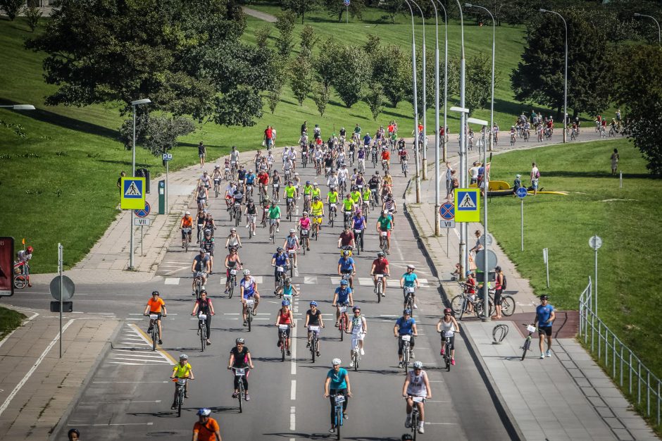 Sekmadienį Vilnius priklausė dviratininkams