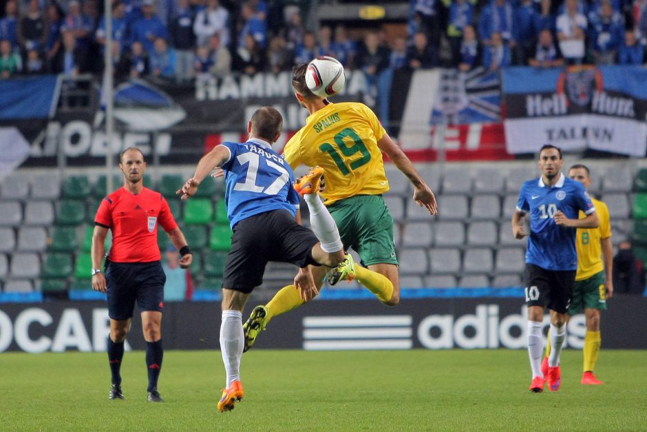 Lietuvos futbolo rinktinė Taline prapylė estams