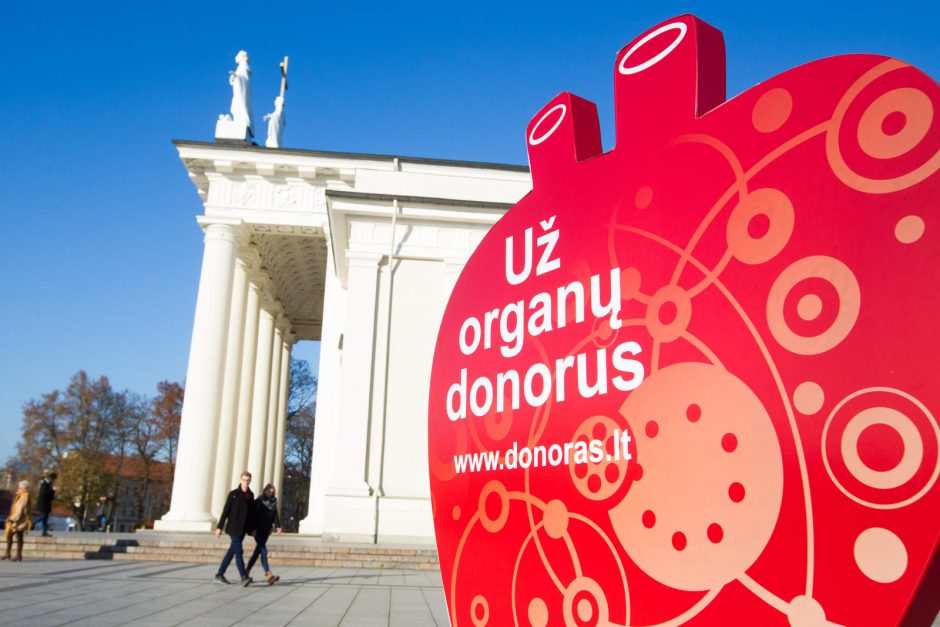 Katedros aikštėje sužibo žvakutės už donorus