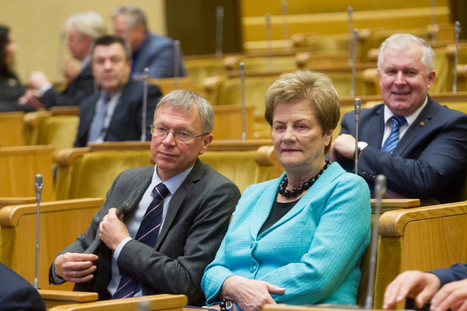 Išeidama L. Graužinienė gailėjosi, kad nepavyko sumažinti parlamentarų skaičiaus