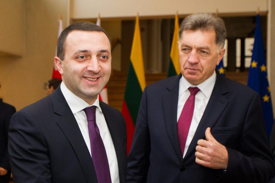 Gruzijos premjeras Lietuvoje išgirdo priekaištų dėl žiniasklaidos laisvės