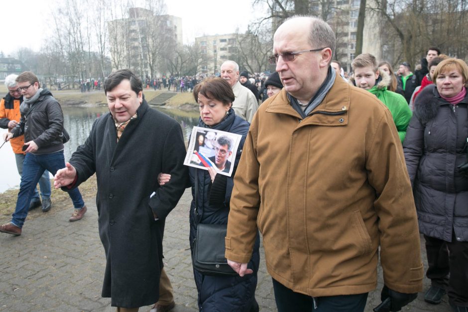 Šimtai vilniečių surengė eitynes B.Nemcovui atminti