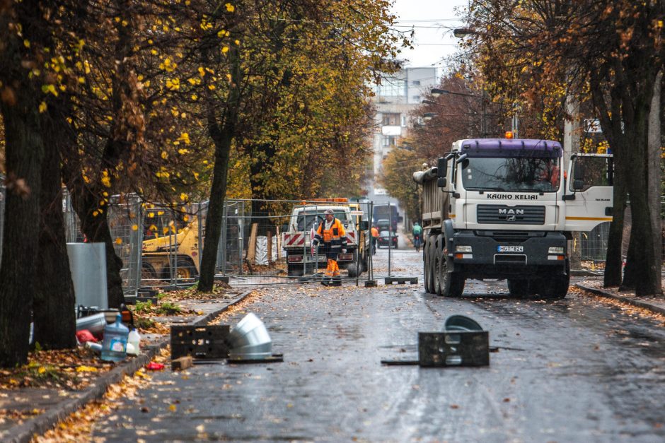 A. Baranausko gatve vėl rieda automobiliai