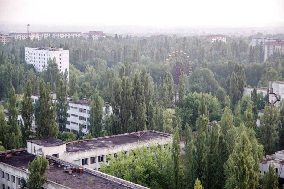 100 kilometrų uždraustoje radiacija apnuodytoje zonoje