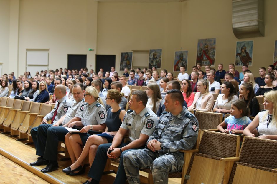 Į Lietuvos policijos mokyklą priimtas 131 kursantas