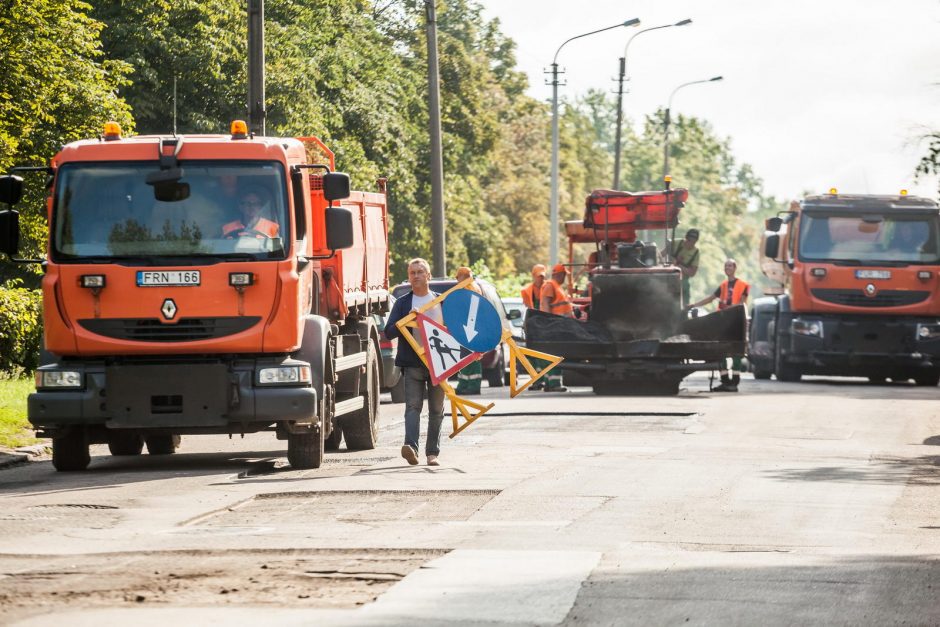 Kiek per vasarą atnaujinta sostinės gatvių?