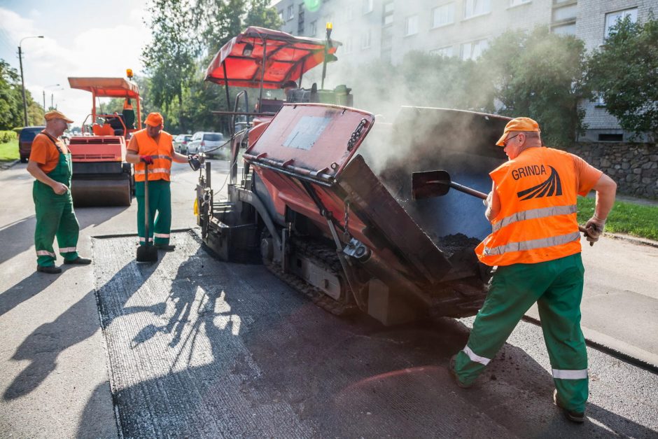 Kiek per vasarą atnaujinta sostinės gatvių?