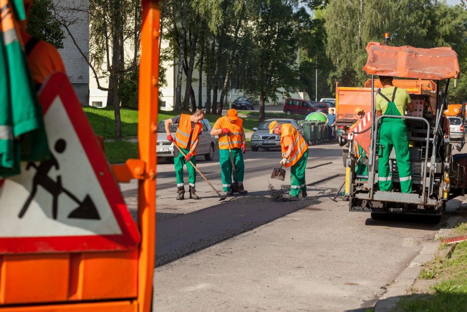 Kiek per vasarą atnaujinta sostinės gatvių?