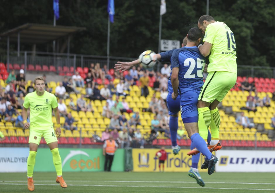 „Trakų“ futbolininkai sužaidė lygiosiomis su Kazachstano klubu