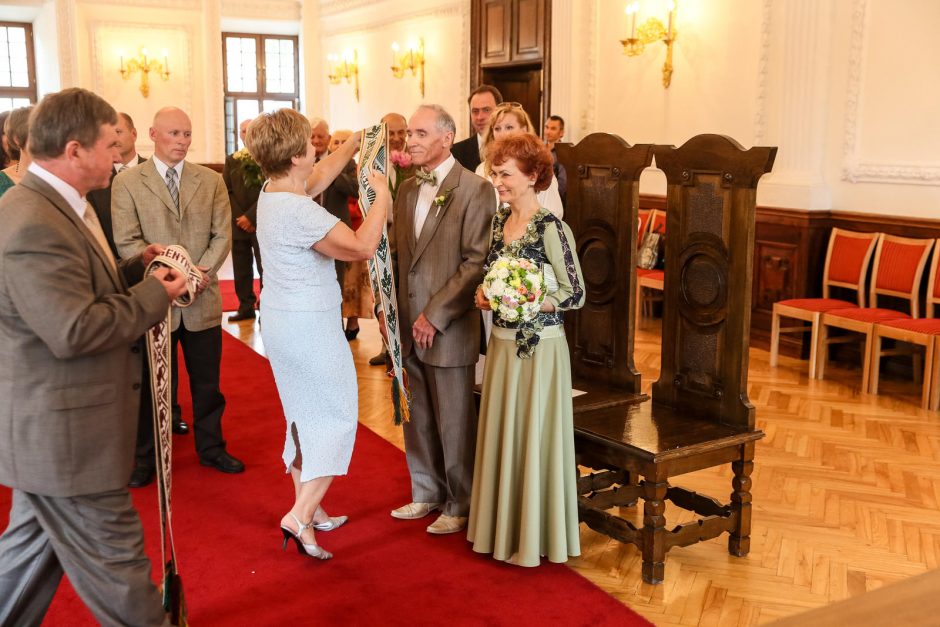 Kauniečių pora švenčia Auksines vestuves