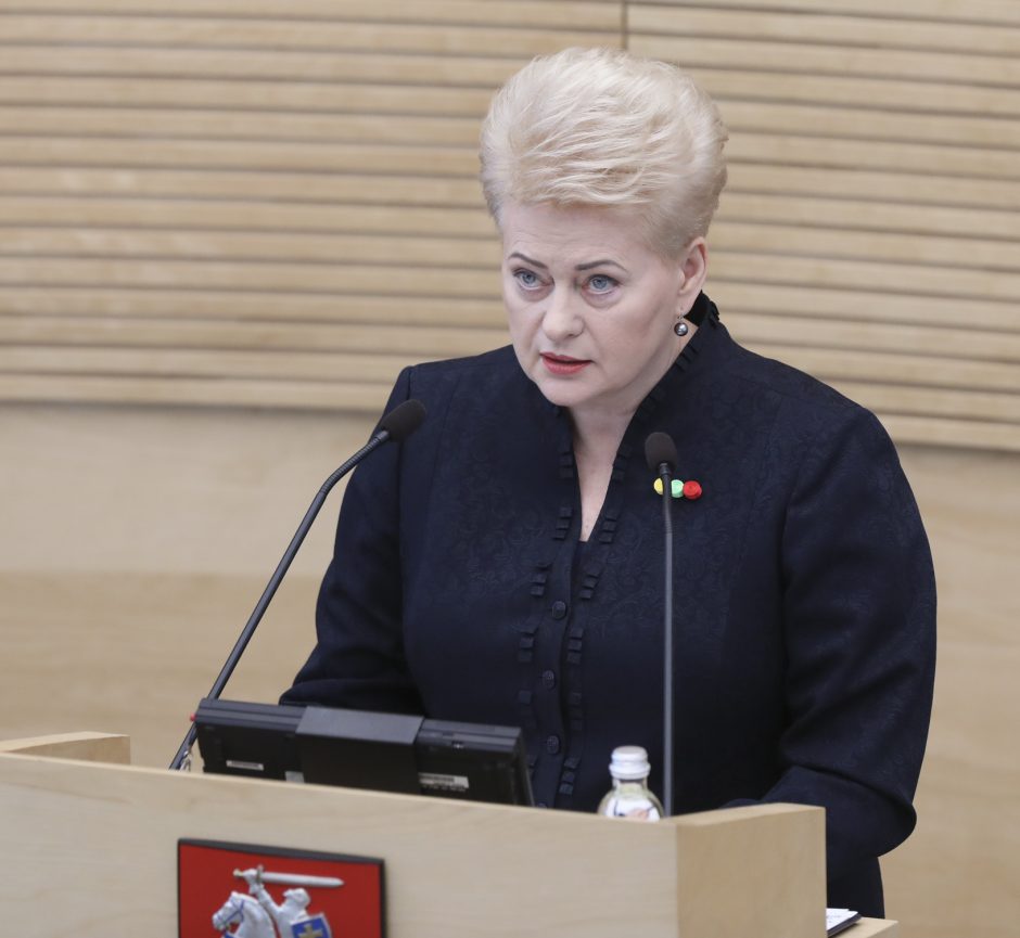 Devintasis D. Grybauskaitės metinis pranešimas Seime