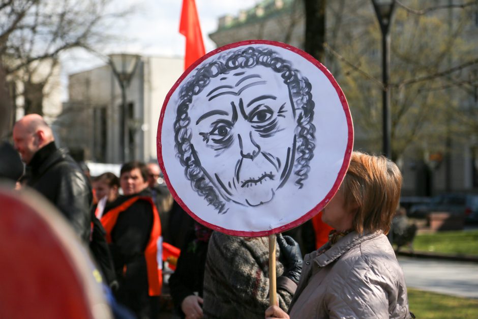 Profesinių sąjungų protesto akcija