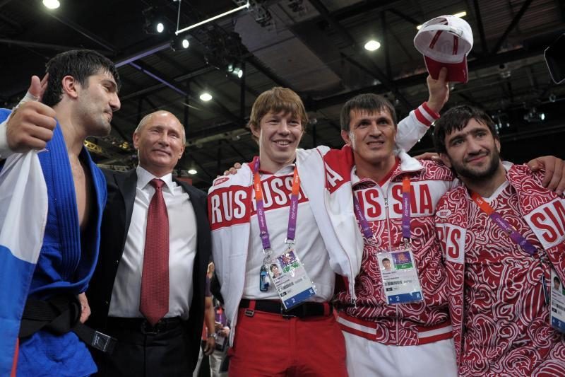 V.Putinas stebėjo dziudo turnyrą Londono olimpiadoje