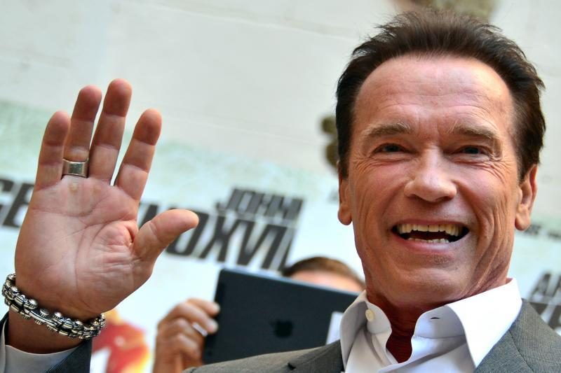 A. Schwarzeneggeris pietavo su savo pavainikiu sūnumi