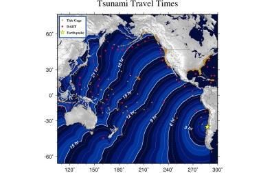 Čilės žemės drebėjimo sukelta cunamio banga pakrantėje gali siekti penkis metrus
