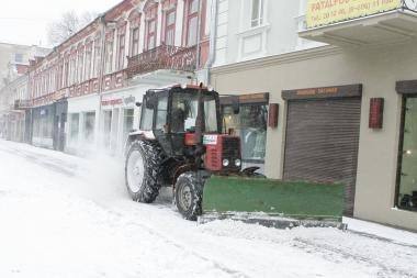 Kauniečius klupdė slidūs šaligatviai ir gatvės