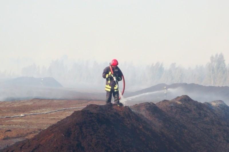 Likviduotas gaisras durpyne Kupiškio rajone