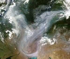 Rusijos gaisrai matomi ir iš kosmoso 