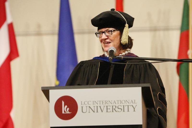 LCC tarptautiniame universitete inauguruota šeštoji rektorė