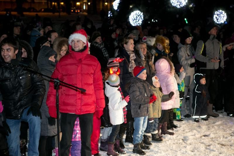 Vilniečiai pagaliau pamatė išreklamuotąjį skaitmeninį Kalėdų senelį