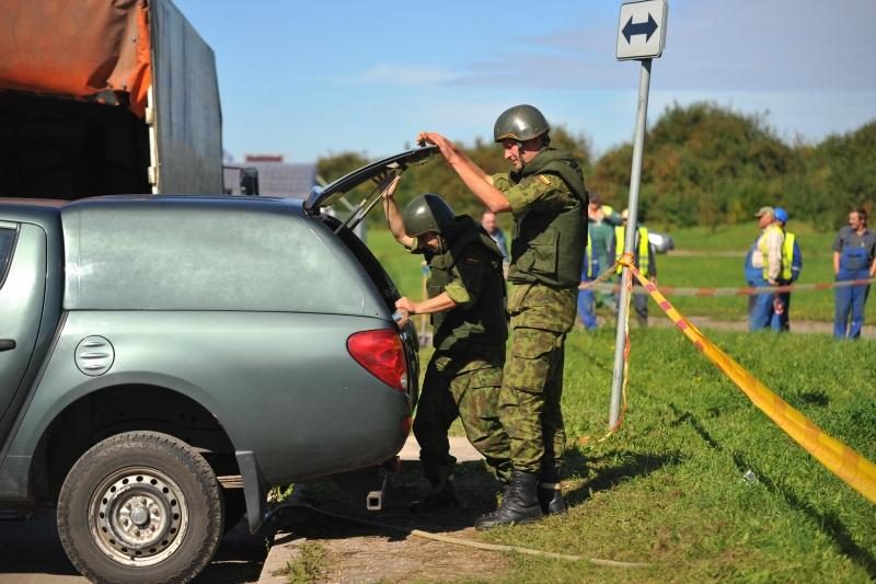 Aleksote iškastas sprogmuo darbininkams įvarė baimės