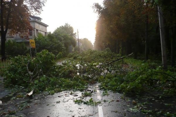 Sekmadienio naktį miestą nusiaubė audra (papildyta)