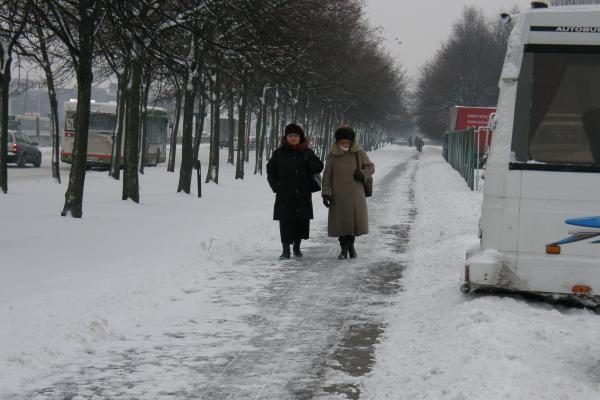 Klaipėdoje eismo sąlygos sudėtingos