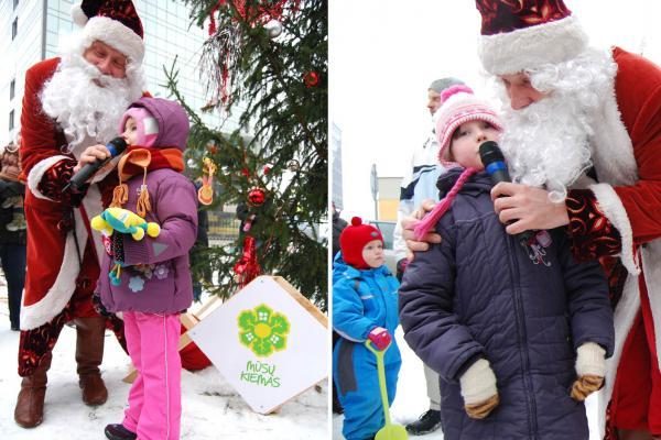 Kalėdų eglės įžiebtos devyniose Vilniaus seniūnijose