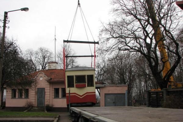 Aleksoto funikulierius išvažiavo į garažą